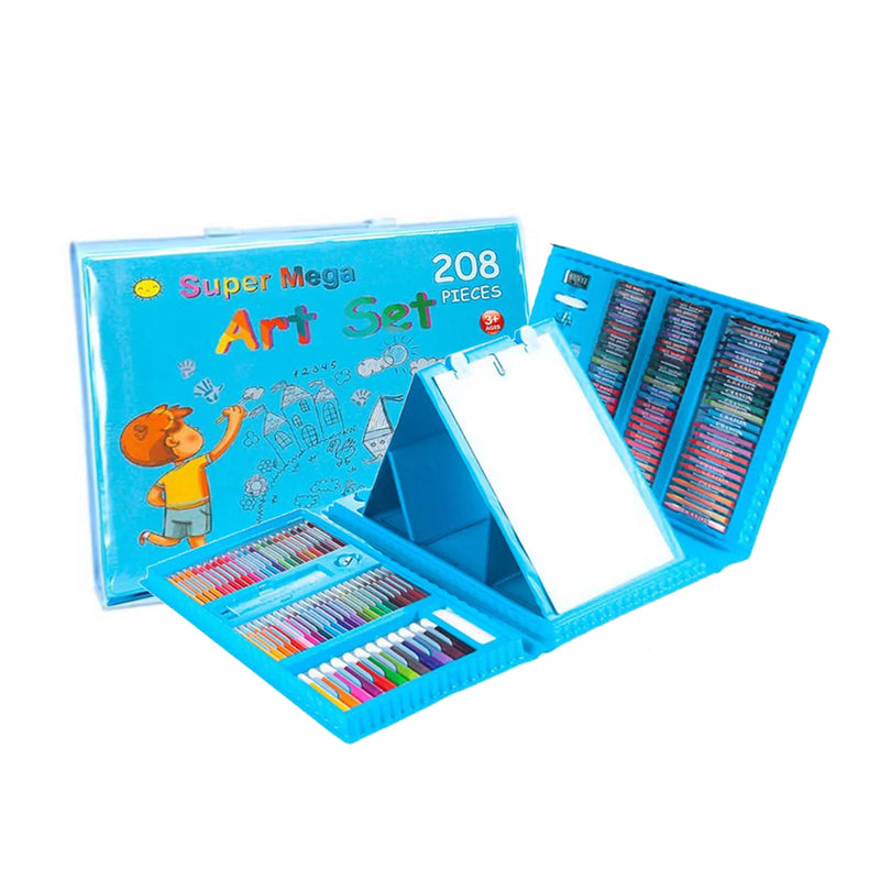 Mega Set De Arte Kwaii 208 Piezas Estuche Grande
