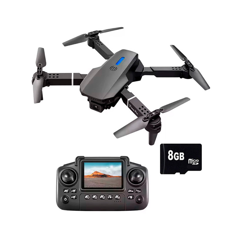 Drone E88 Con Pantalla Control Remoto + WiFi Doble Camara + Estuche