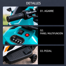 Moto Electrica para Niños Grandes KQT-V8 + Luces