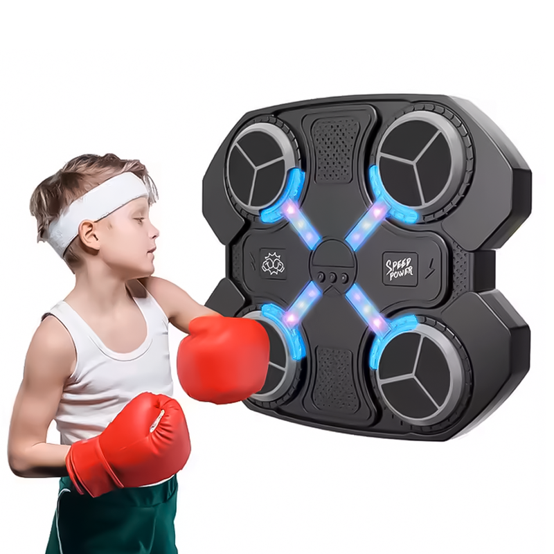 Maquina De Boxeo Musical Bluetooth Con Guantes Para Niños