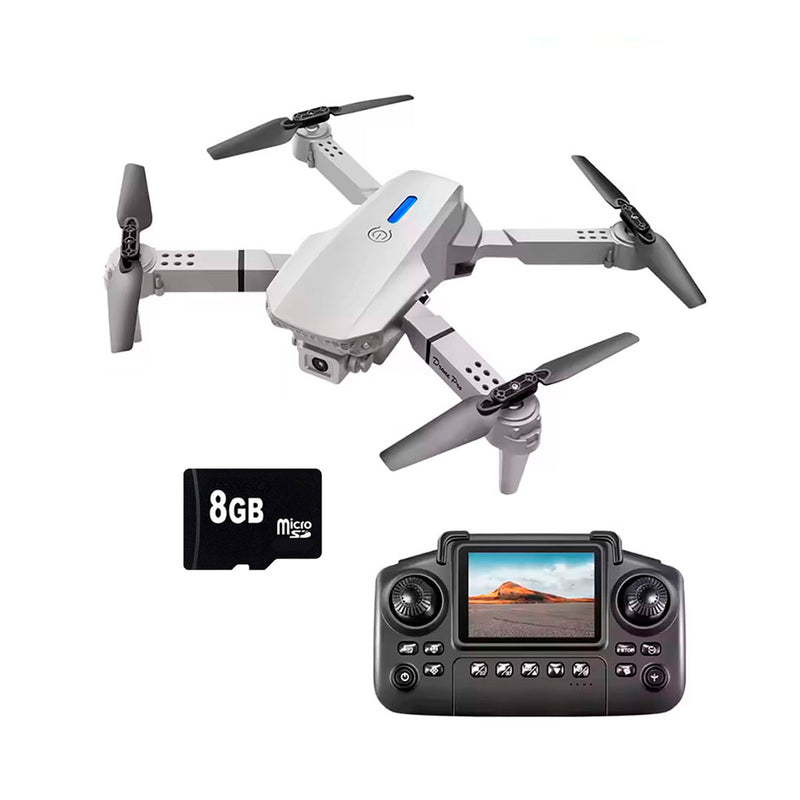 Drone E88 Con Pantalla Control Remoto + WiFi Doble Camara + Estuche