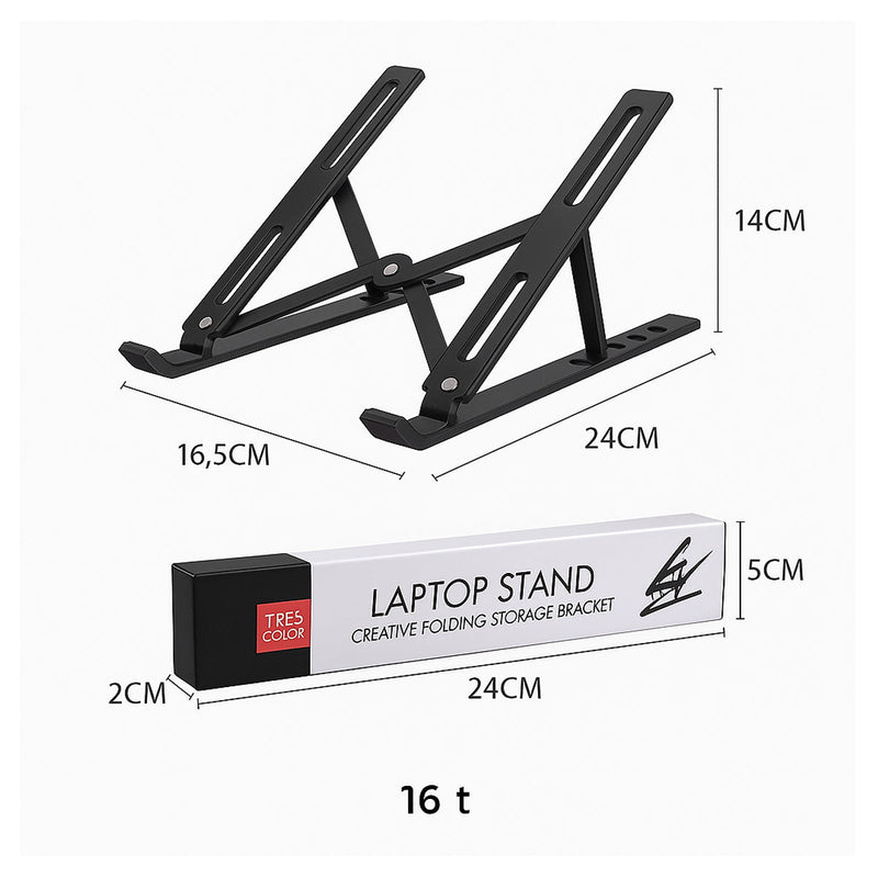 Soporte Aluminio Plegable Para Laptop - Macbook Regulable