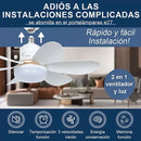 Foco LED Ventilador de Techo Control Remoto Luz Cálida Fría 40W 3 velocidades