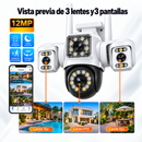 Camara Ip Ultrabyte WIFI Triple Lente Alarma Vision Nocturna Z-DY002W