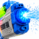 Pistola De Agua Recargable Luces Rgb Electrica Juguete MOD2
