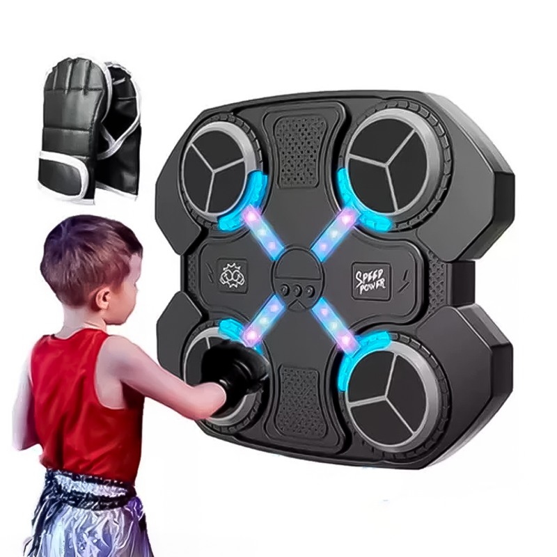 Maquina De Boxeo Musical Bluetooth Con Guantes Para Niños