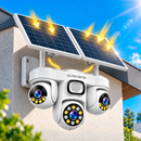 Camara Ip Ultrabyte Solar WIFI Triple Lente Bateria Recargable Alarma Vision Nocturna AW623SR