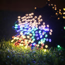 Tira De 200 Luces Led Navideñas Multicolor Panel Solar 20 metros