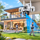 Camara Ip Ultrabyte WIFI Triple Lente Alarma Vision Nocturna Z-DY002W