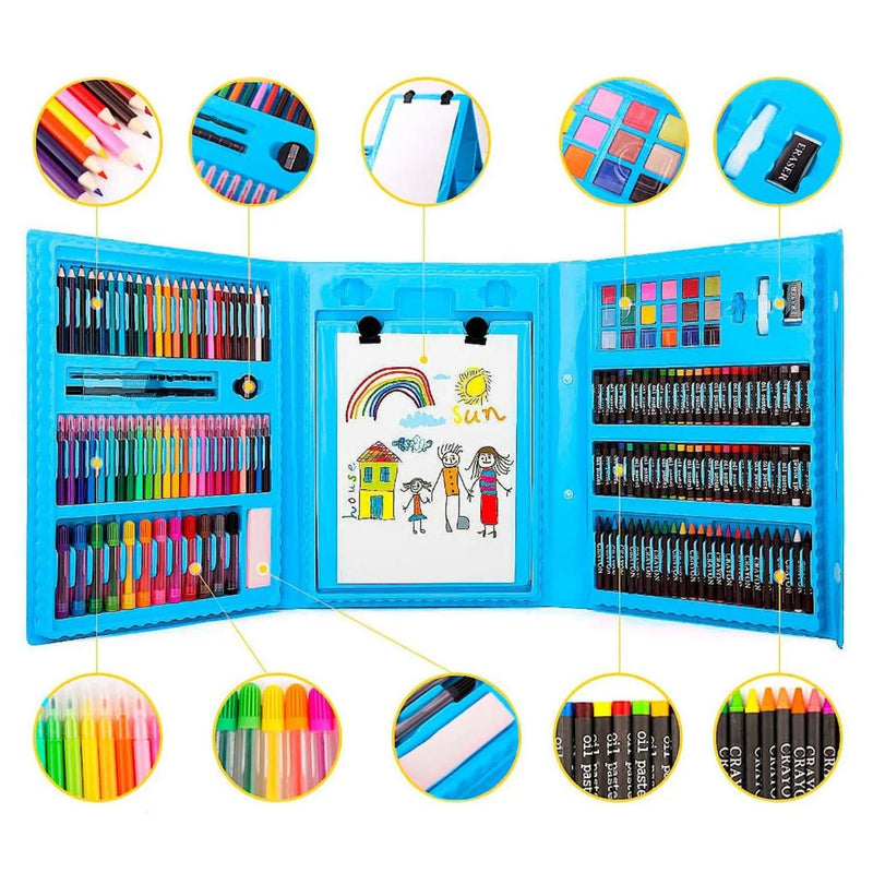 Mega Set De Arte Kwaii 208 Piezas Estuche Grande
