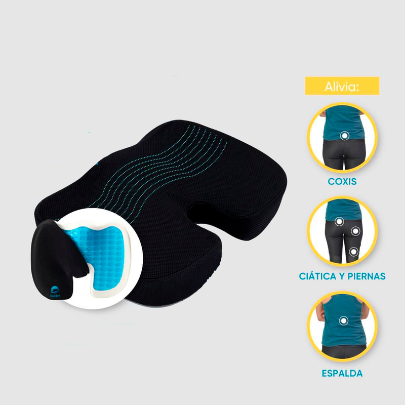 Cojín Para Silla o Auto Con Superficie De Gel