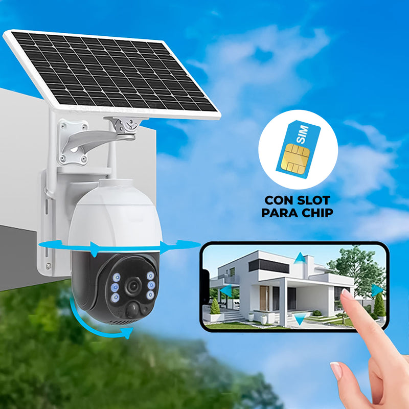 Camara Ip  Solar con Chip + Bateria Recargable Vision Nocturna TQ5