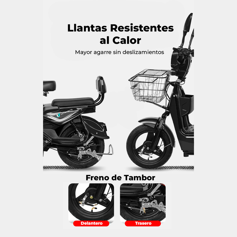 Bicimoto Electrica Ultrabyte Velocidad Maxima 35km/h Bateria 48V 12AH