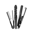 Trio Plancha Alisador Nano Rizador Ondulador Peineta Tenaza