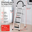 Escalera Plegable 5 Pasos Resistente Y Antideslizante Hasta 120KG