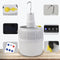 Foco Lampara Luz Led Recargable Solar Usb Portatil Exterior Colgable