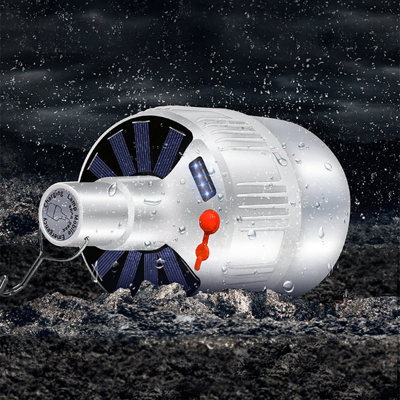 Foco Lampara Luz Led Recargable Solar Usb Portatil Exterior Colgable