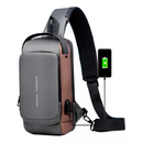 Mochila Antirrobo - Pechera Morral con Clave Impermeable Con puerto USB