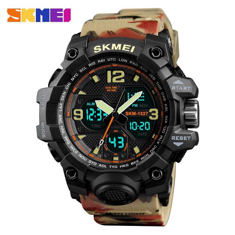 Reloj SKMEI 1327 Analogico y Digital Acuático Antigolpes Cronometro y Alarma