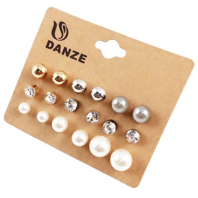 Set de 9 Pares de Aretes MOD DANZE