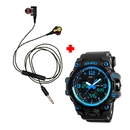 Reloj Dual SKMEI 1155 + Audífono de Doble Bocina
