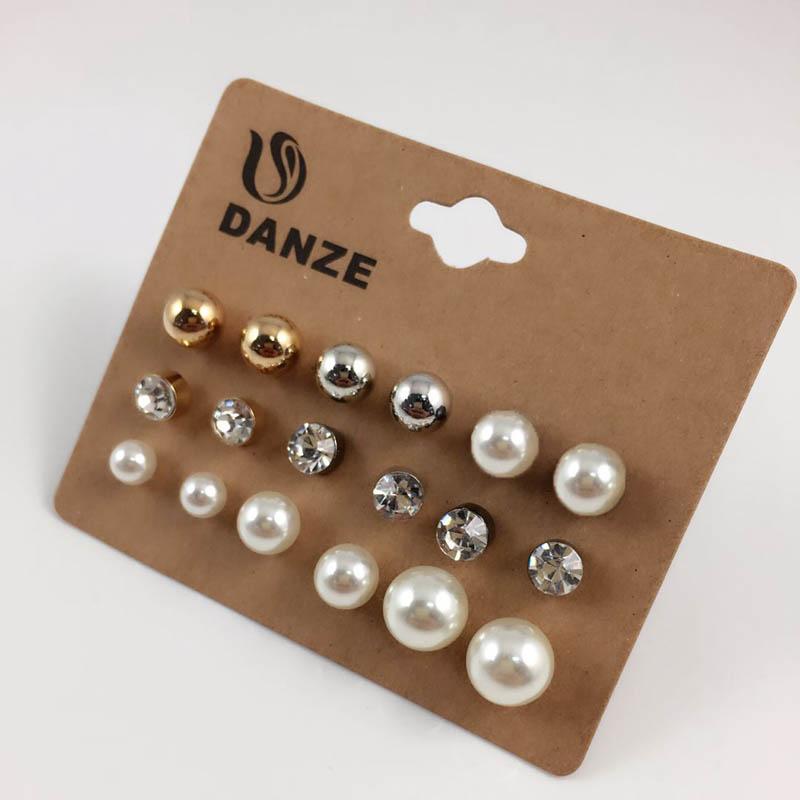 Set de 9 Pares de Aretes MOD DANZE