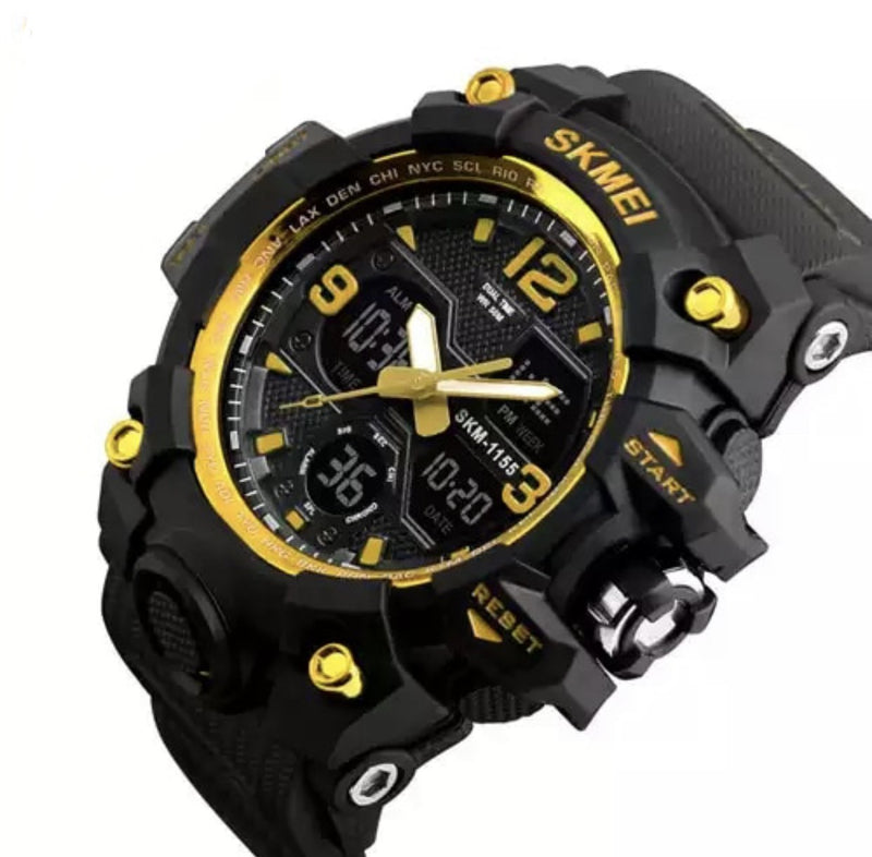 Reloj SKMEI 1155B Analogico y Digital Acuático Antigolpes Cronometro y Alarma