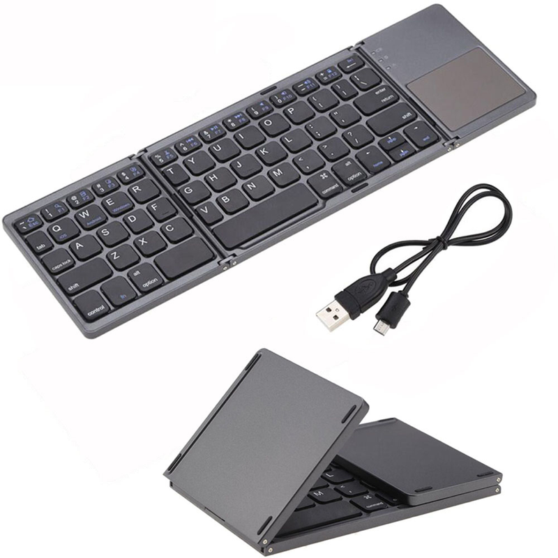 Teclado Bluetooth Plegable Compatible Con Celulares, Tablets, PC, Laptop