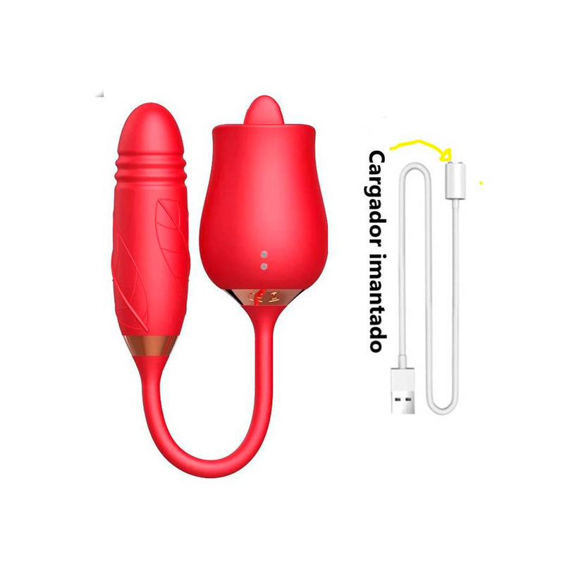Consolador Dildo Vibrador Juguete Sexual  10 Modos de Succion y Vibrador Estimulador Clitoris
