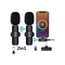 Microfono Inalambrico K9 de Solapa Dual Para Celulares iPhone O Tipo C 2 En 1