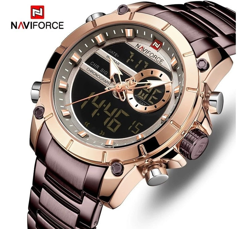 Reloj Naviforce NF9163M Analógico y Digital de Acero