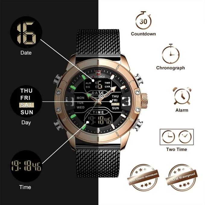 Reloj Naviforce NF9153M Analógico y Digital de Acero