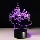 Lámpara 3D LED Castillo Multicolor