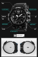 Reloj SKMEI 1155B Analogico y Digital Acuático Antigolpes Cronometro y Alarma