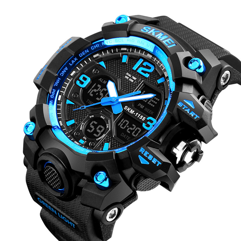Reloj Dual SKMEI 1155 + Audífono de Doble Bocina