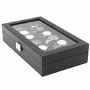 Organizador de 12 Relojes con Detalles en Fibra de Carbono MOD2