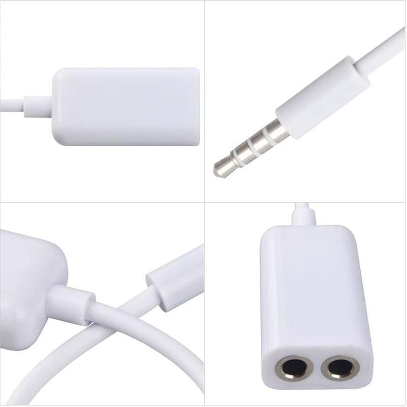 Adaptador Splitter 3.5mm 2 Salidas para Audifonos / Parlantes