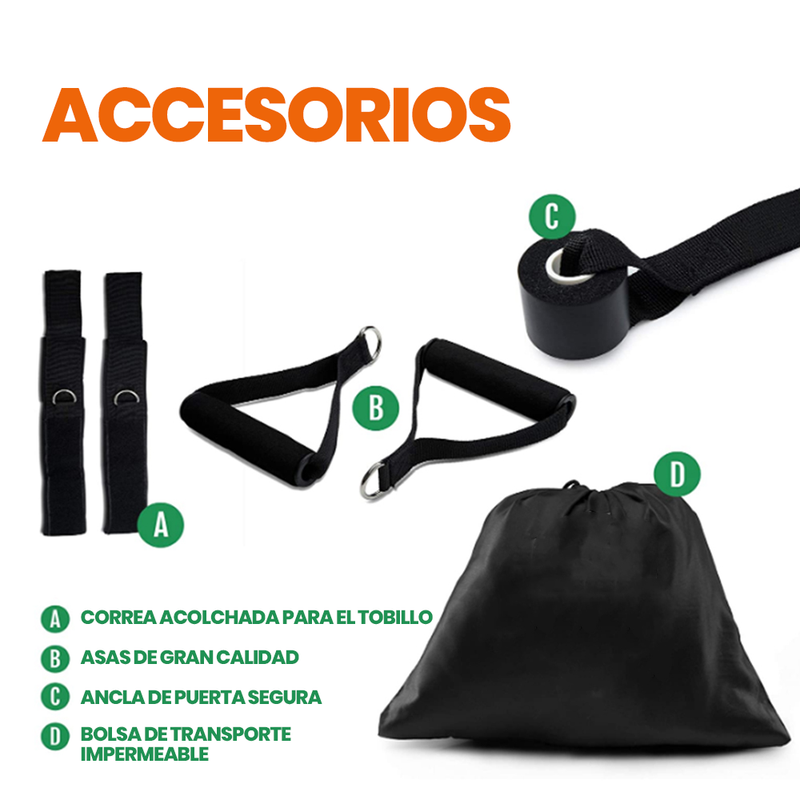 Set 5 Bandas Elásticas de Resistencia Ligas Entrenamiento