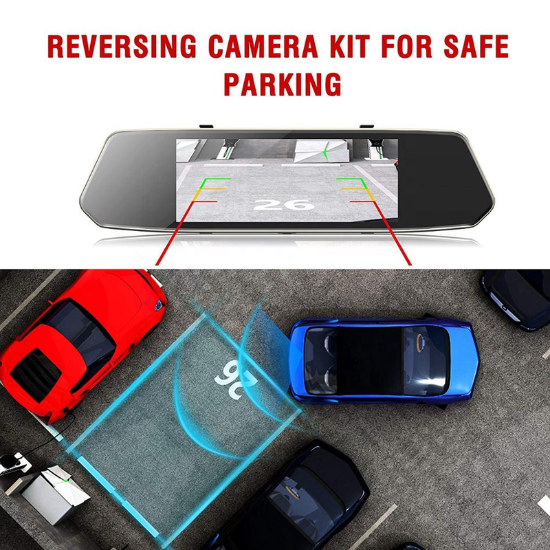Cámara Para Auto Espejo Retrovisor Con Pantalla Táctil + Cámara De Retroceso