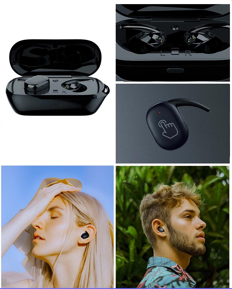 Handsfree Bluetooth 5.0 TWS T2C Con base de Carga Portatil - Resistente al sudor