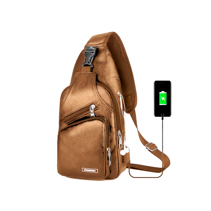 Mochila Pechera Morral Impermeable Con puerto USB Canguro MOD2