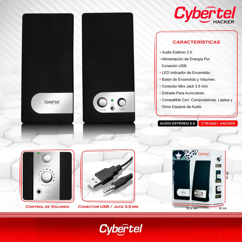 Parlante Cybertel CYB S221 Jack 3.5mm