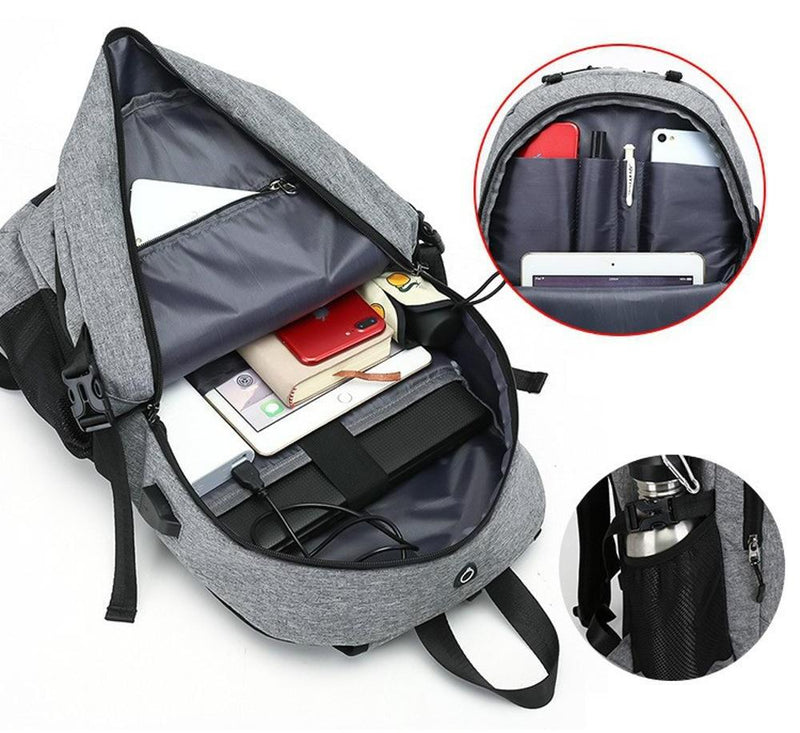 Mochila Porta Pelota MOD4 Para Laptop con Puerto De Carga Usb