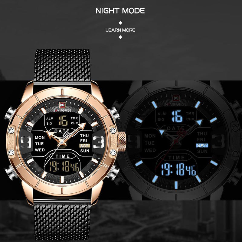 Reloj Naviforce NF9153M Analógico y Digital de Acero