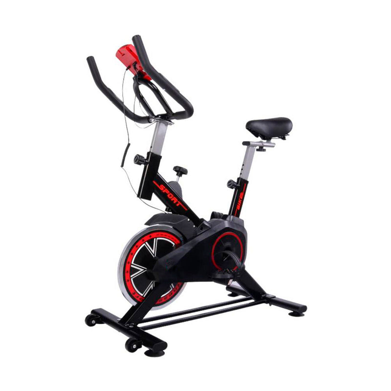 Bicicleta Spinning Estacionaria Pantalla Lcd Soporta 120kg Con Medidor de Ritmo Cardiaco